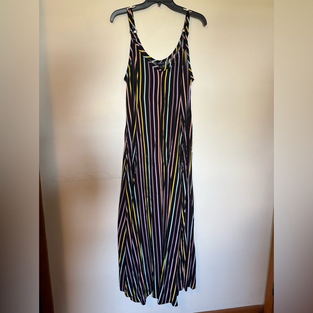 Torrid Rainbow Striped Maxi Dress